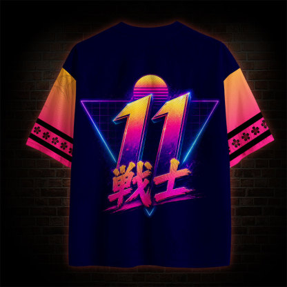 Neon Oni Samurai Sunset Mesh Jersey