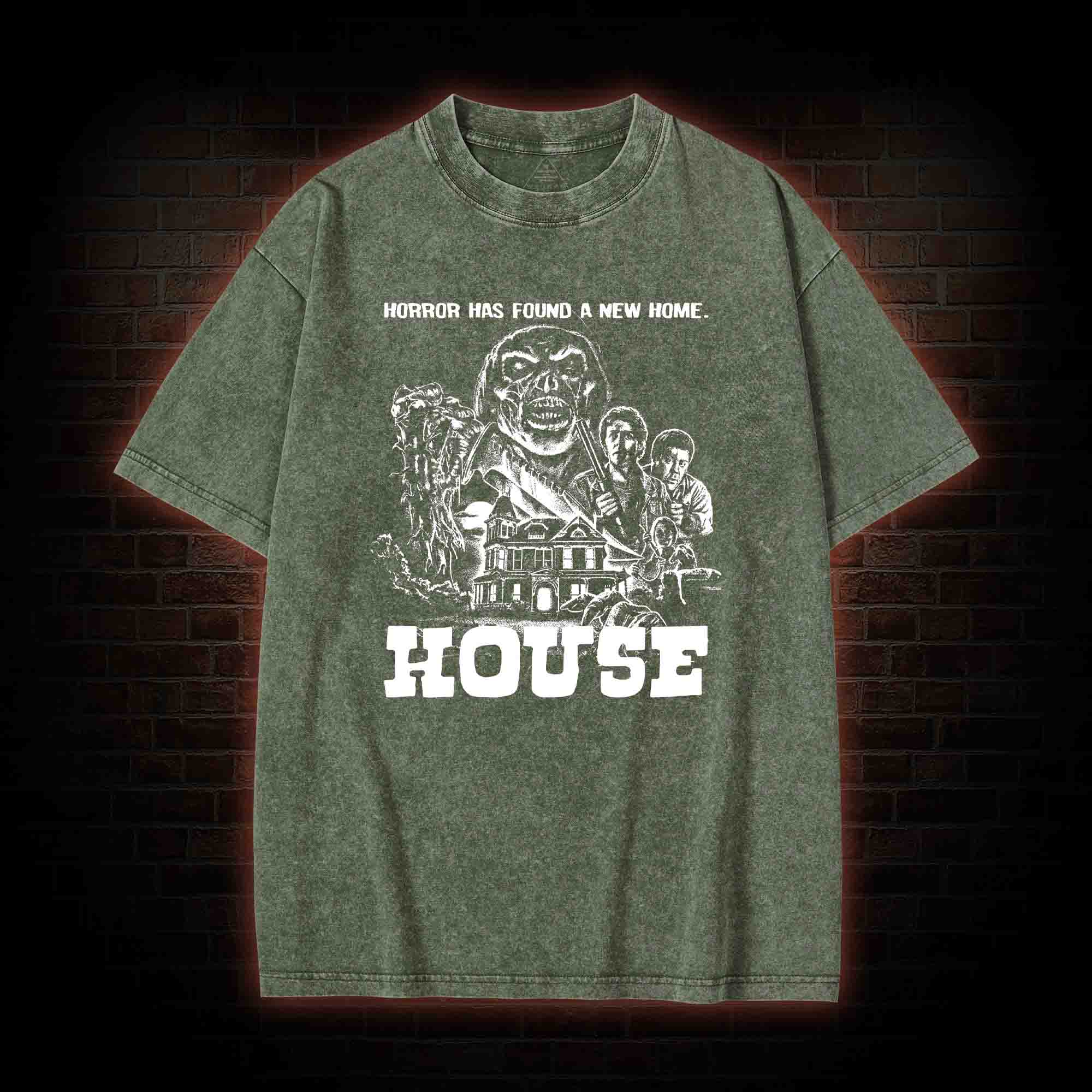 Horror Has Found A New Home  Washed T-shirt