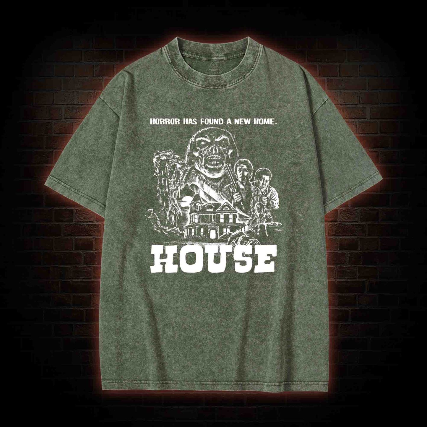 Horror Has Found A New Home  Washed T-shirt