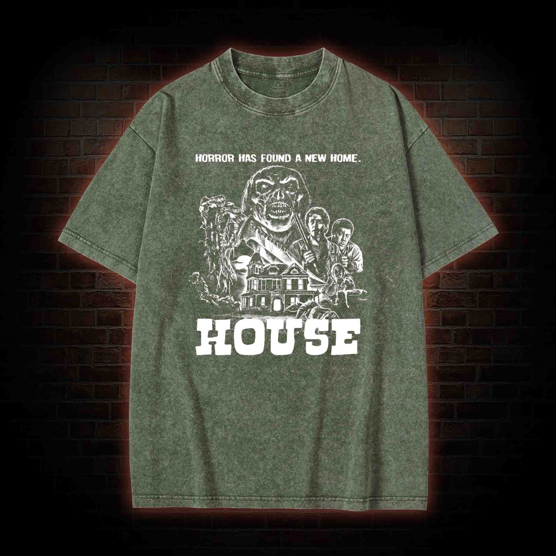Horror Has Found A New Home  Washed T-shirt