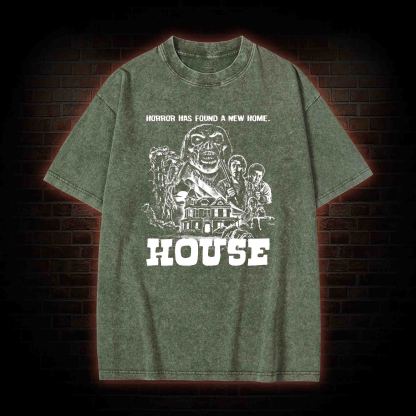 Horror Has Found A New Home  Washed T-shirt