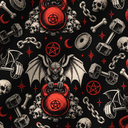 Occult Bats Yoga Shorts