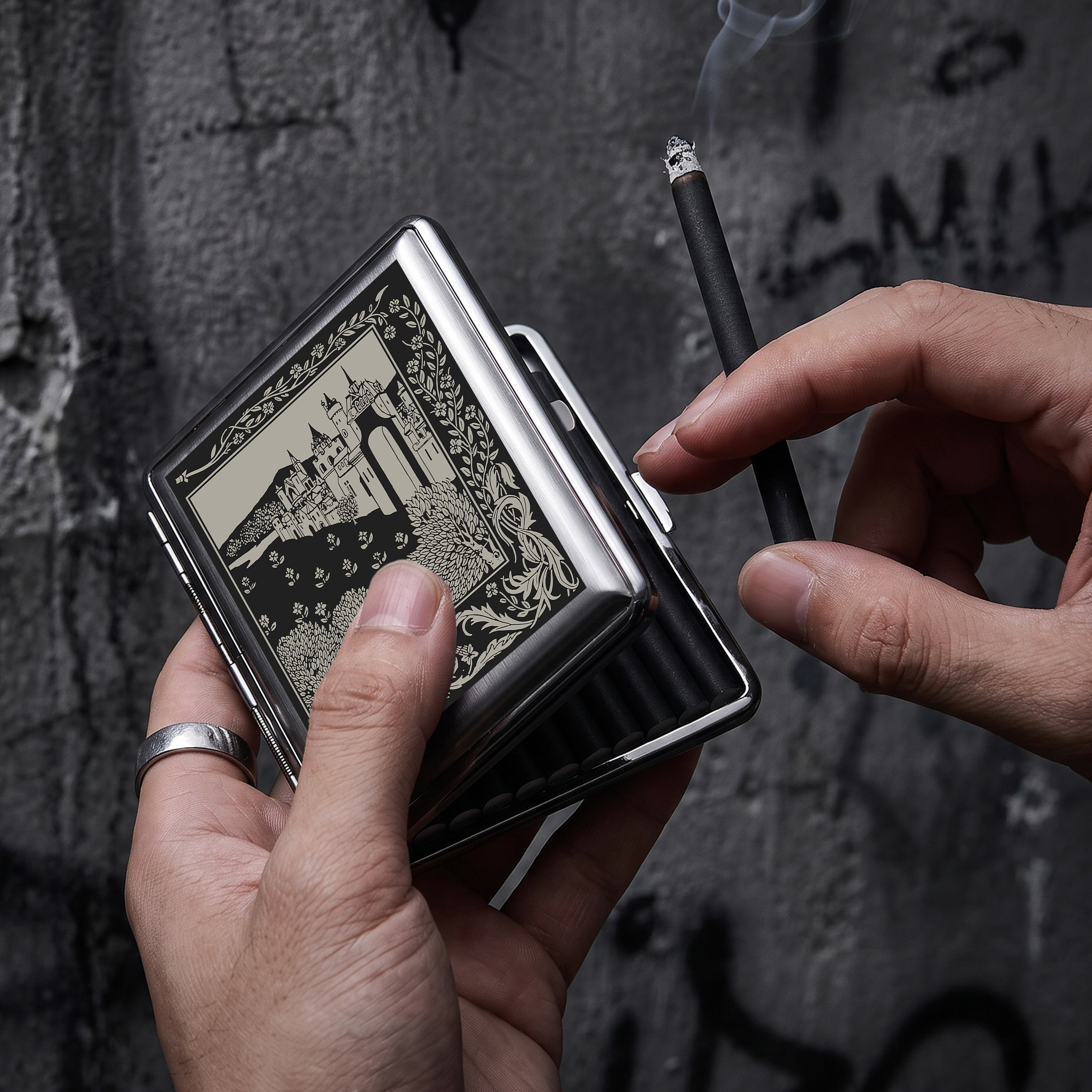 Medieval Castle Compressed Cigarette Box