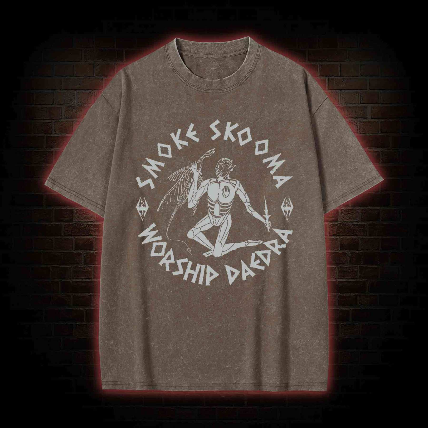 Smoke Skooma Worship Daedra Washed T-shirt