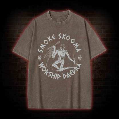 Smoke Skooma Worship Daedra Washed T-shirt