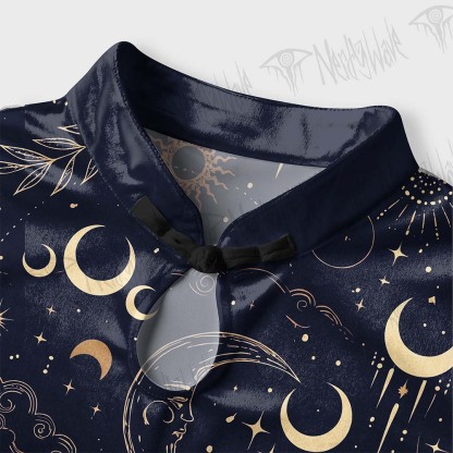 Celestial Aesthetic Velvet Mini Dress