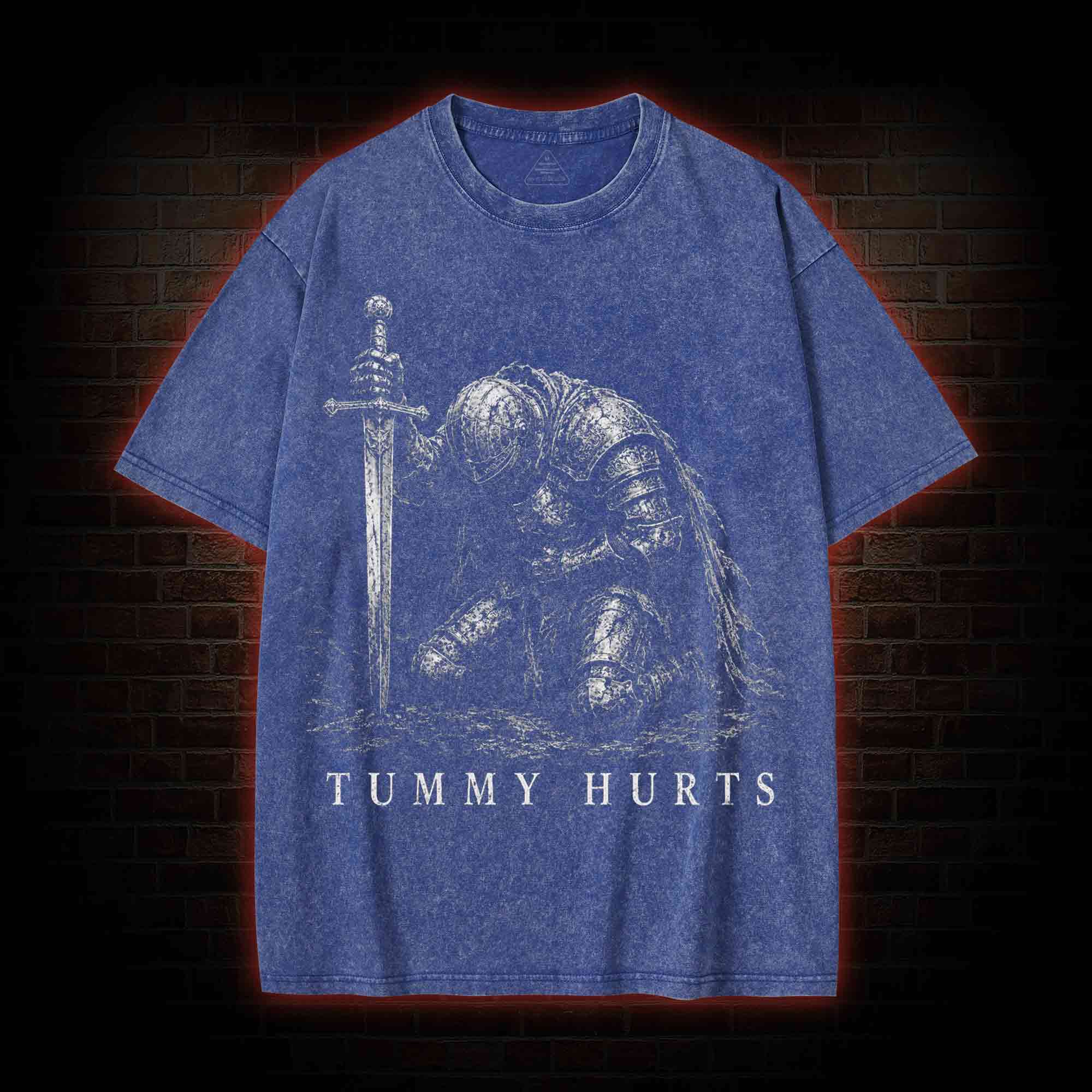 Tummy Hurts Knight Washed T-shirt