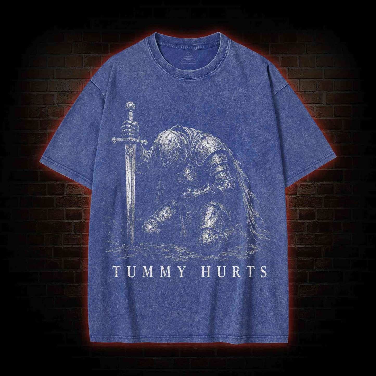 Tummy Hurts Knight Washed T-shirt