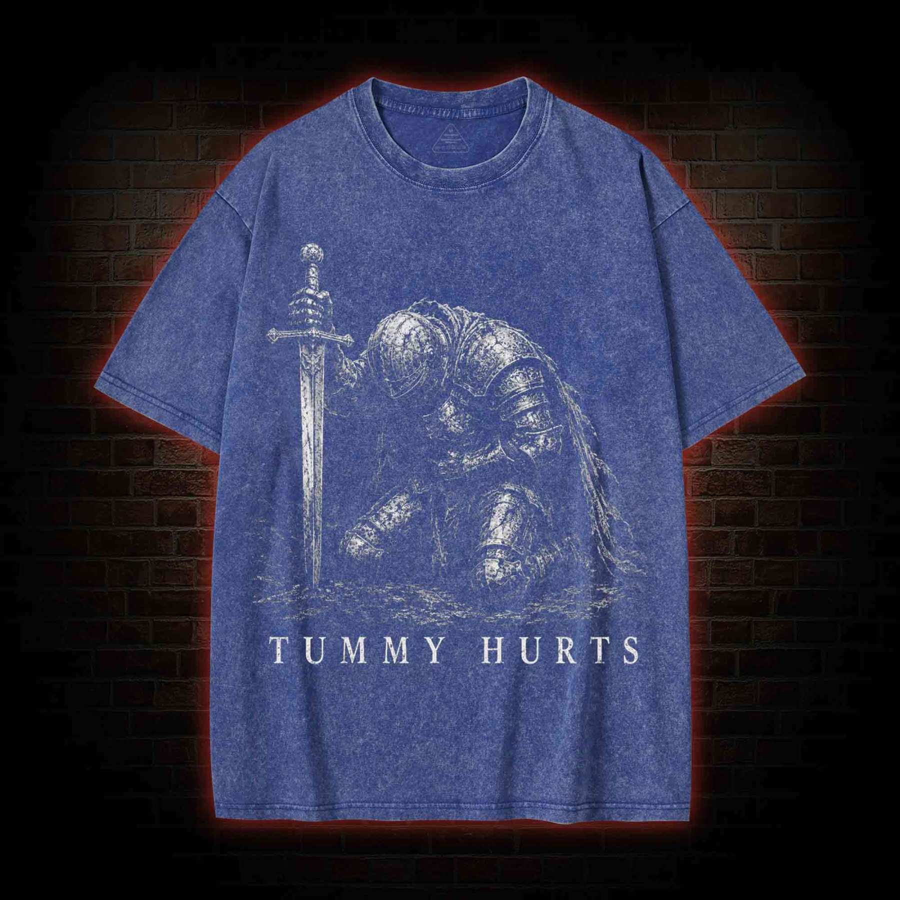 Tummy Hurts Knight Washed T-shirt