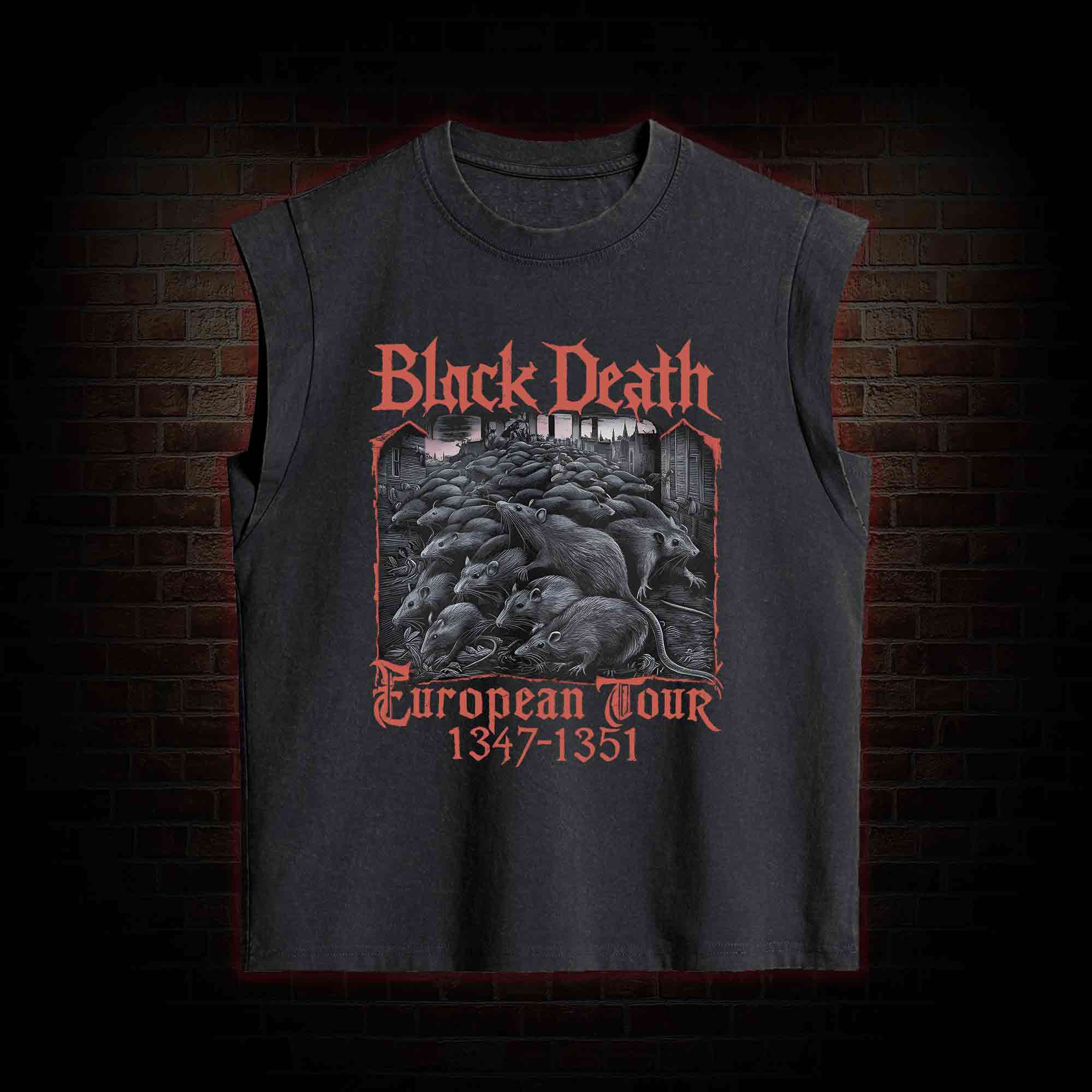 Vintage Black Death European Tour Women's Washed Tank Top