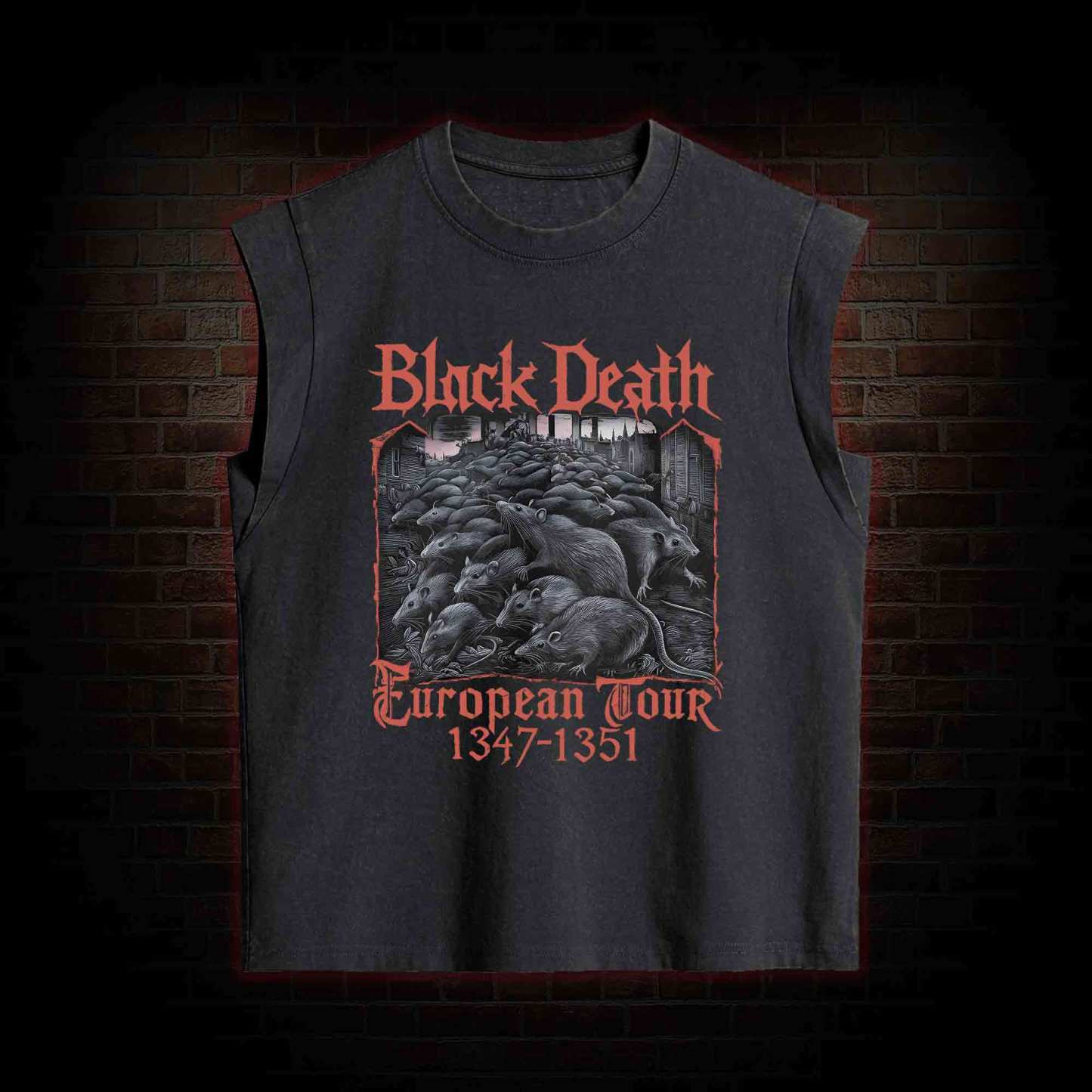 Vintage Black Death European Tour Women's Washed Tank Top