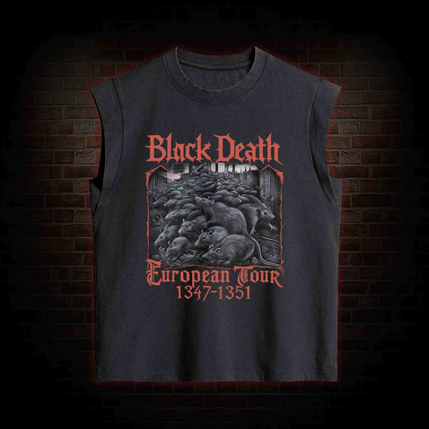 Vintage Black Death European Tour Women's Washed Tank Top