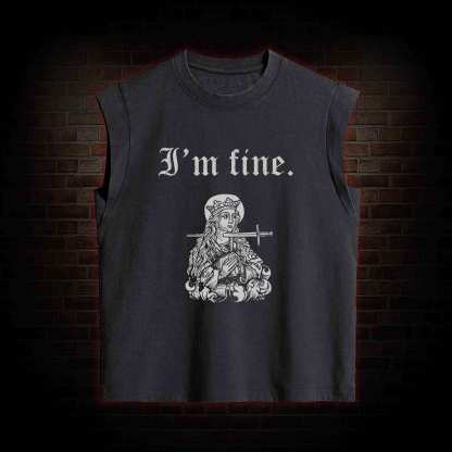 I'm Fine Women's Washed Tank Top
