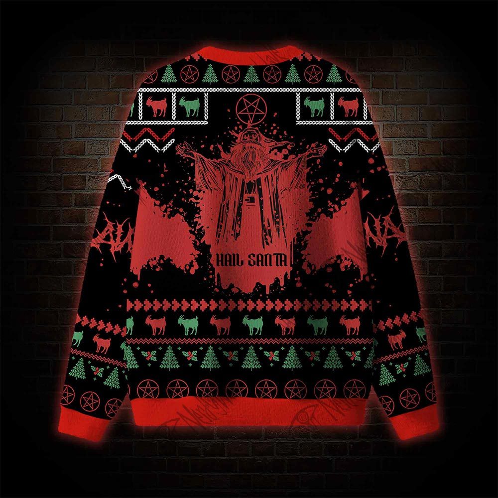 Hail Santa Occult Ugly Sweatshirts