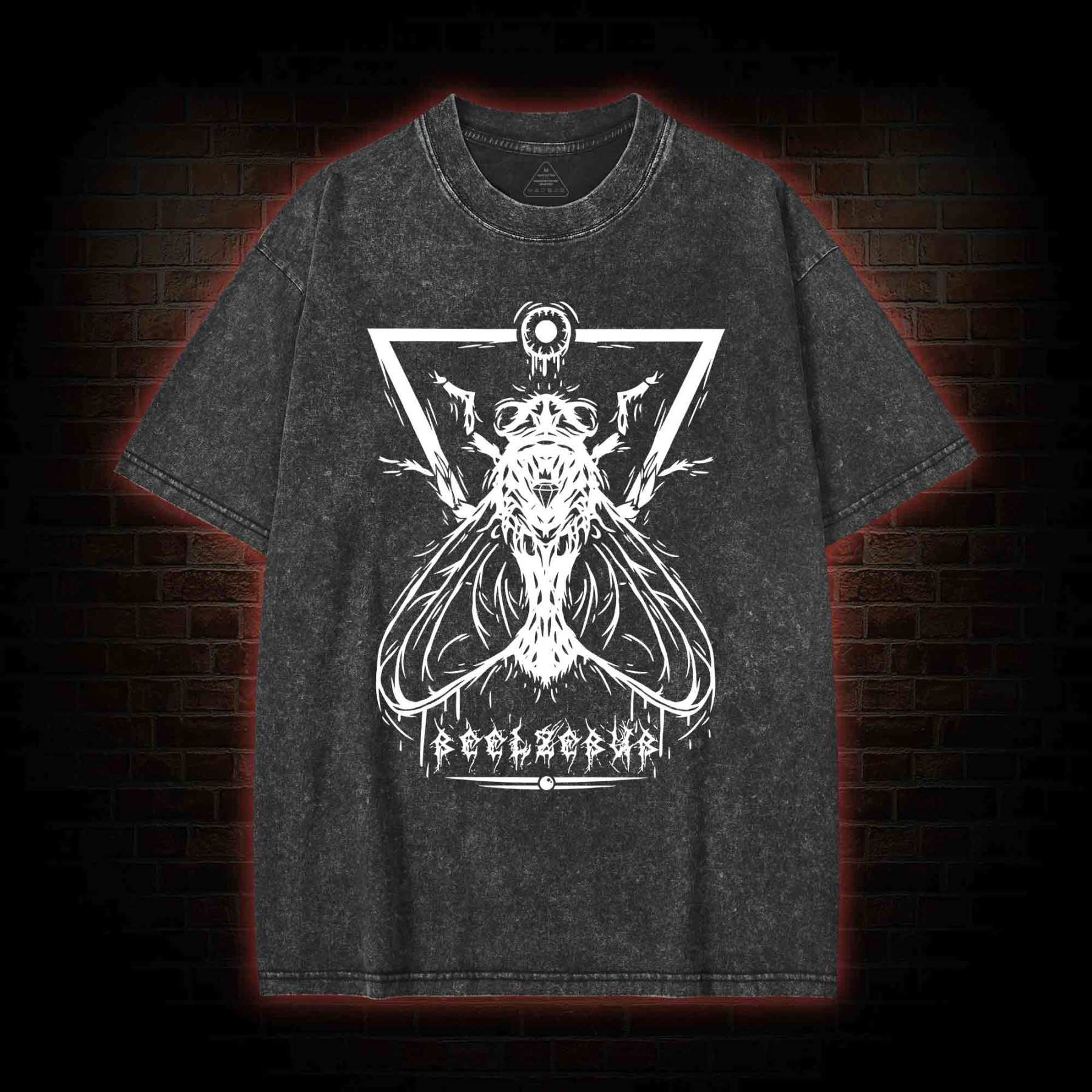 Beelzebub Fly Lord Washed T-shirt