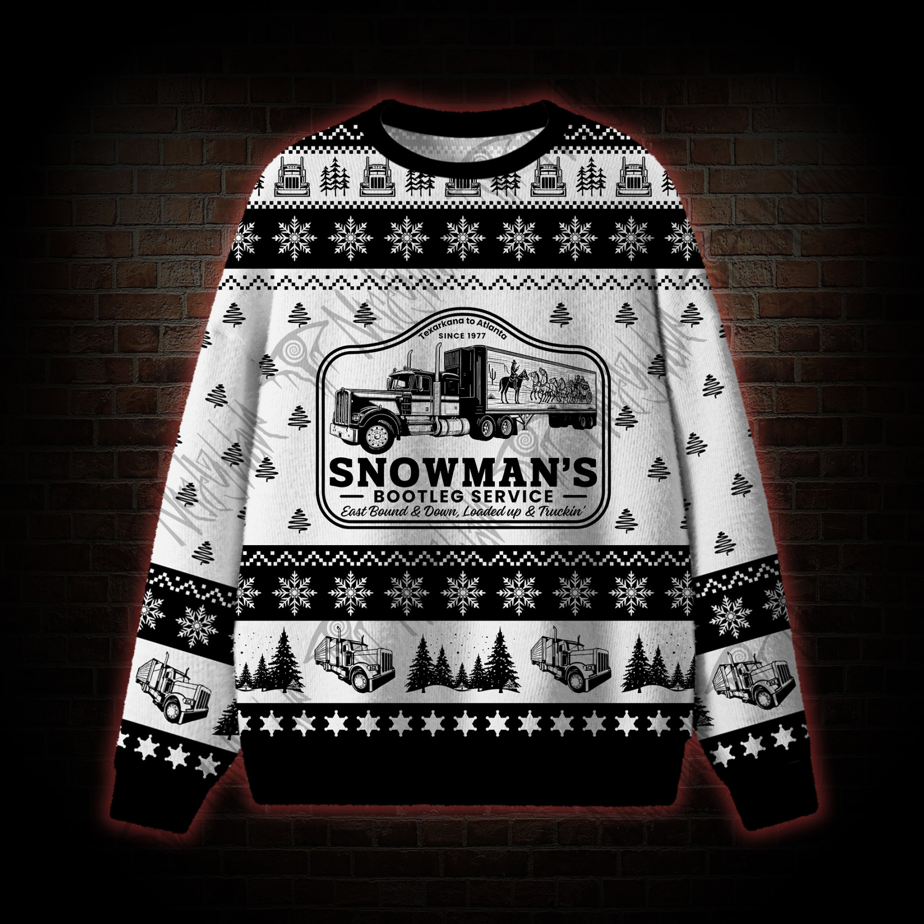 Vintage Snowman's Bootlegging Service Ugly Sweatshirts