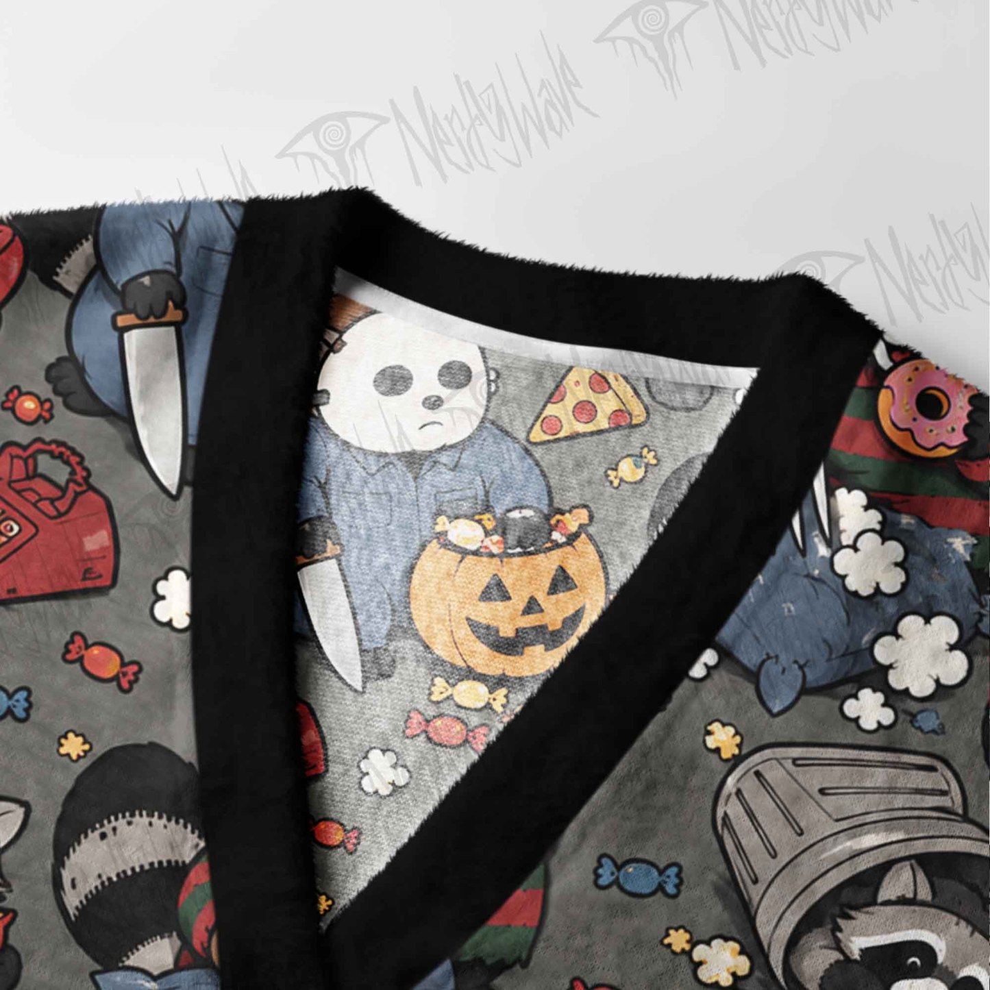 Raccoon Slasher Cardigan Sweater