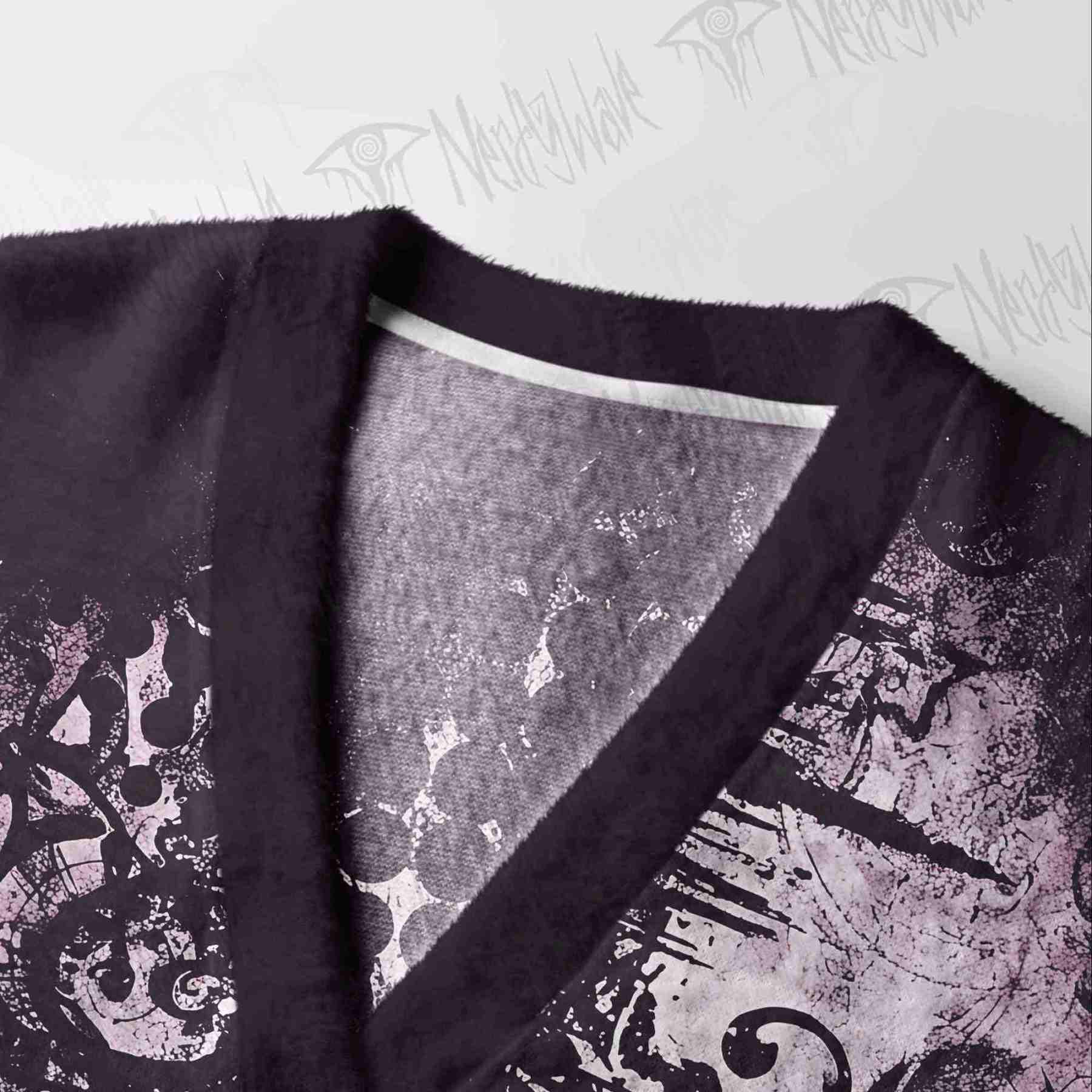 Violet Gothic Rose Cardigan Sweater