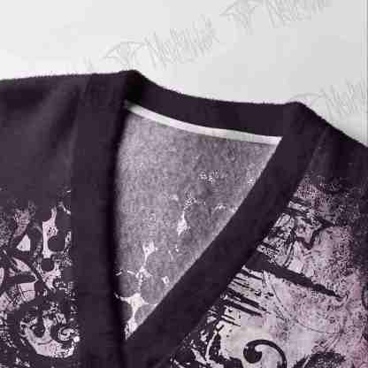 Violet Gothic Rose Cardigan Sweater