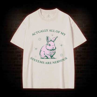 Actually All Of My Systems Are Nervous Washed T-shirt