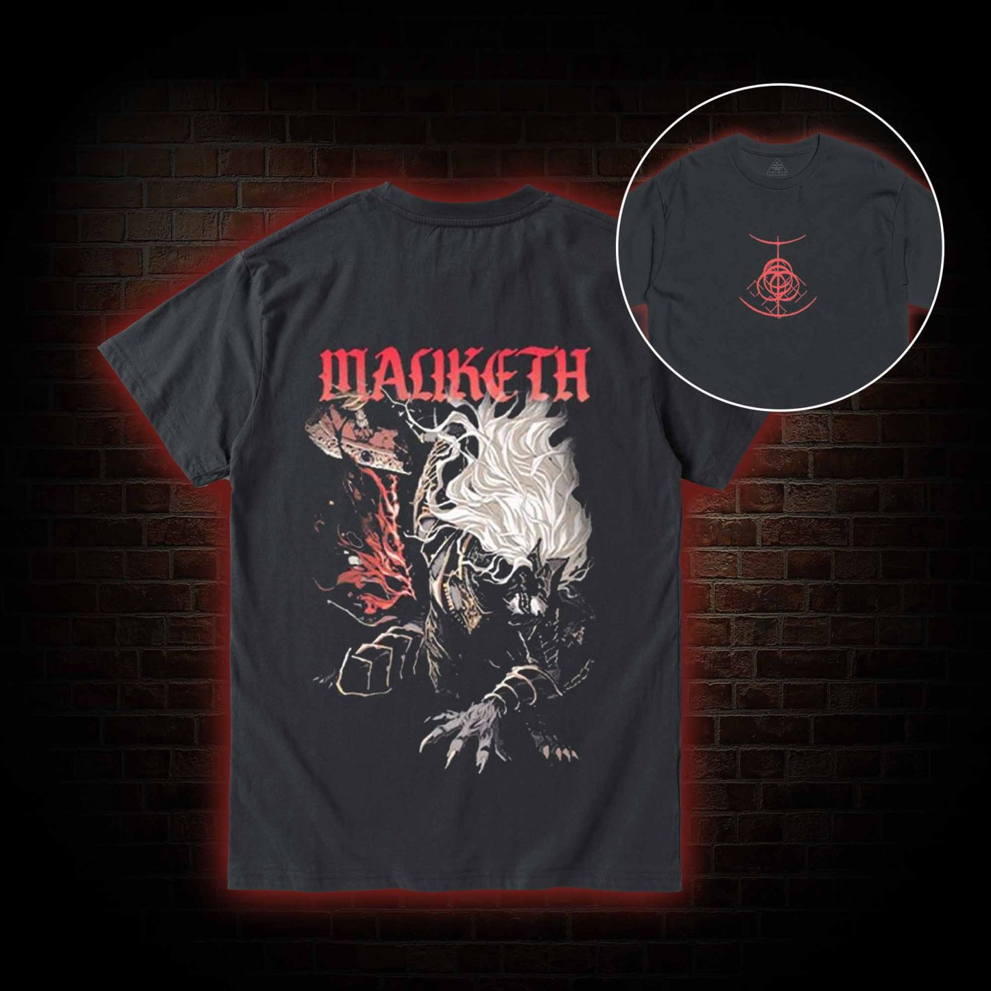 O, Death Become My Blade Once More Back Print T-Shirt