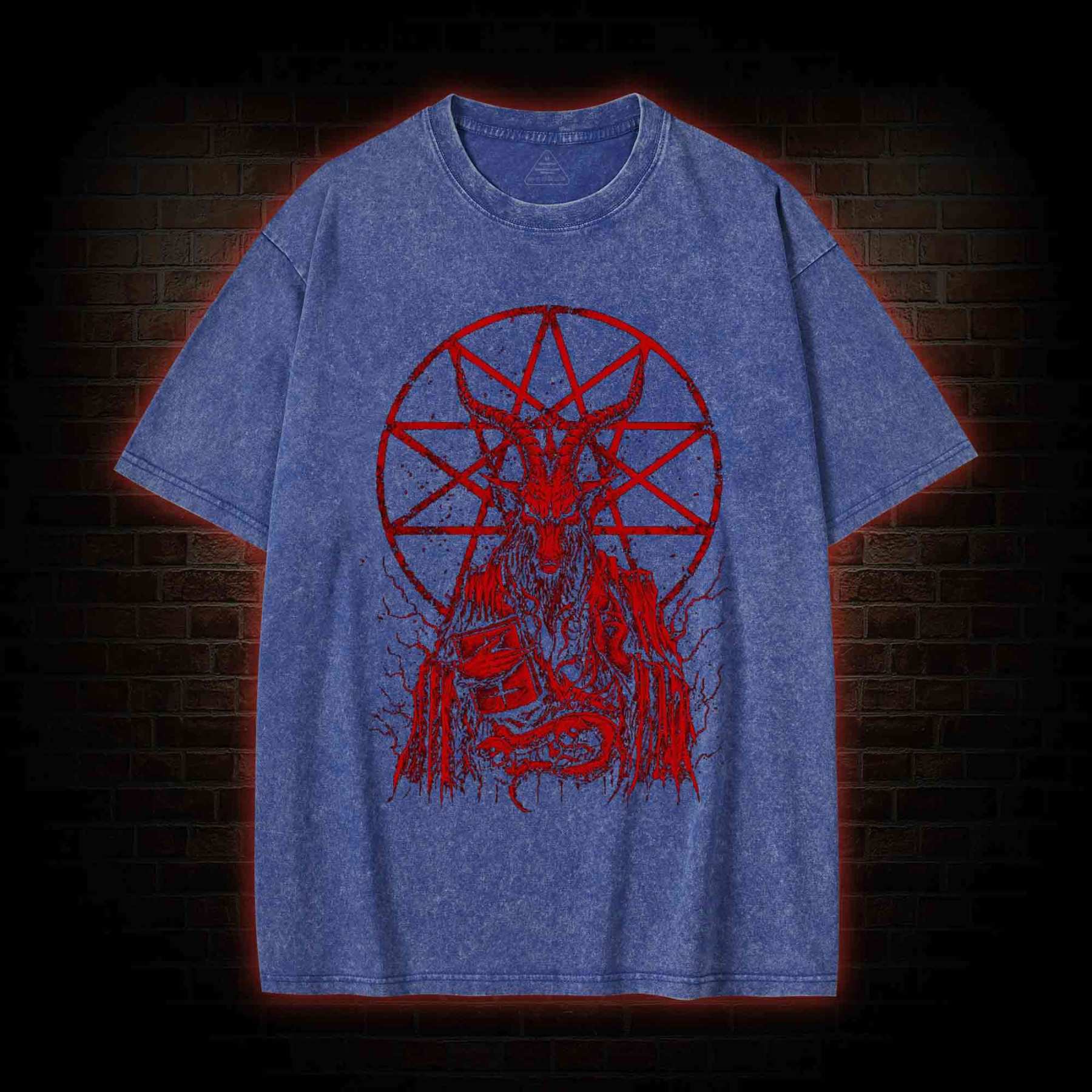 Dark Devil Baphomet Washed T-Shirt
