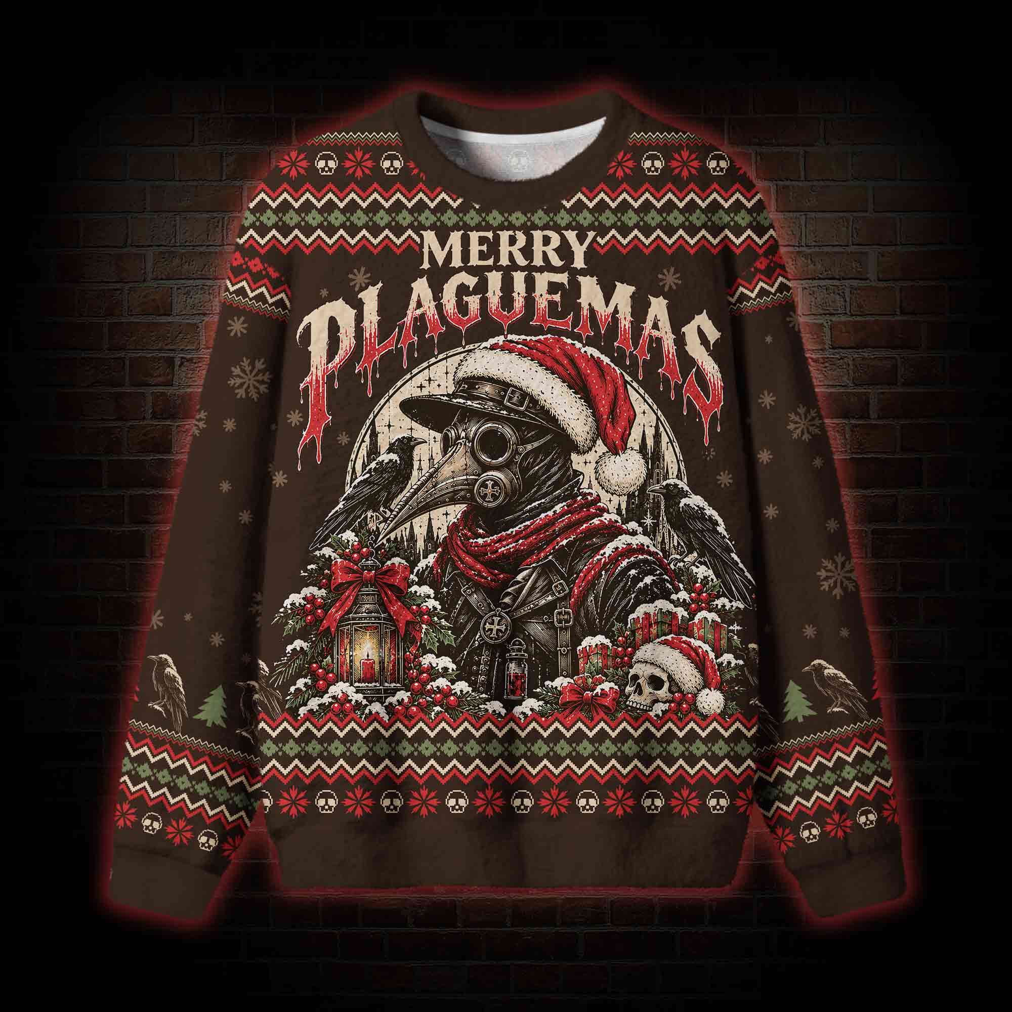 Merry Plaguemas Vintage Ugly Sweatshirts