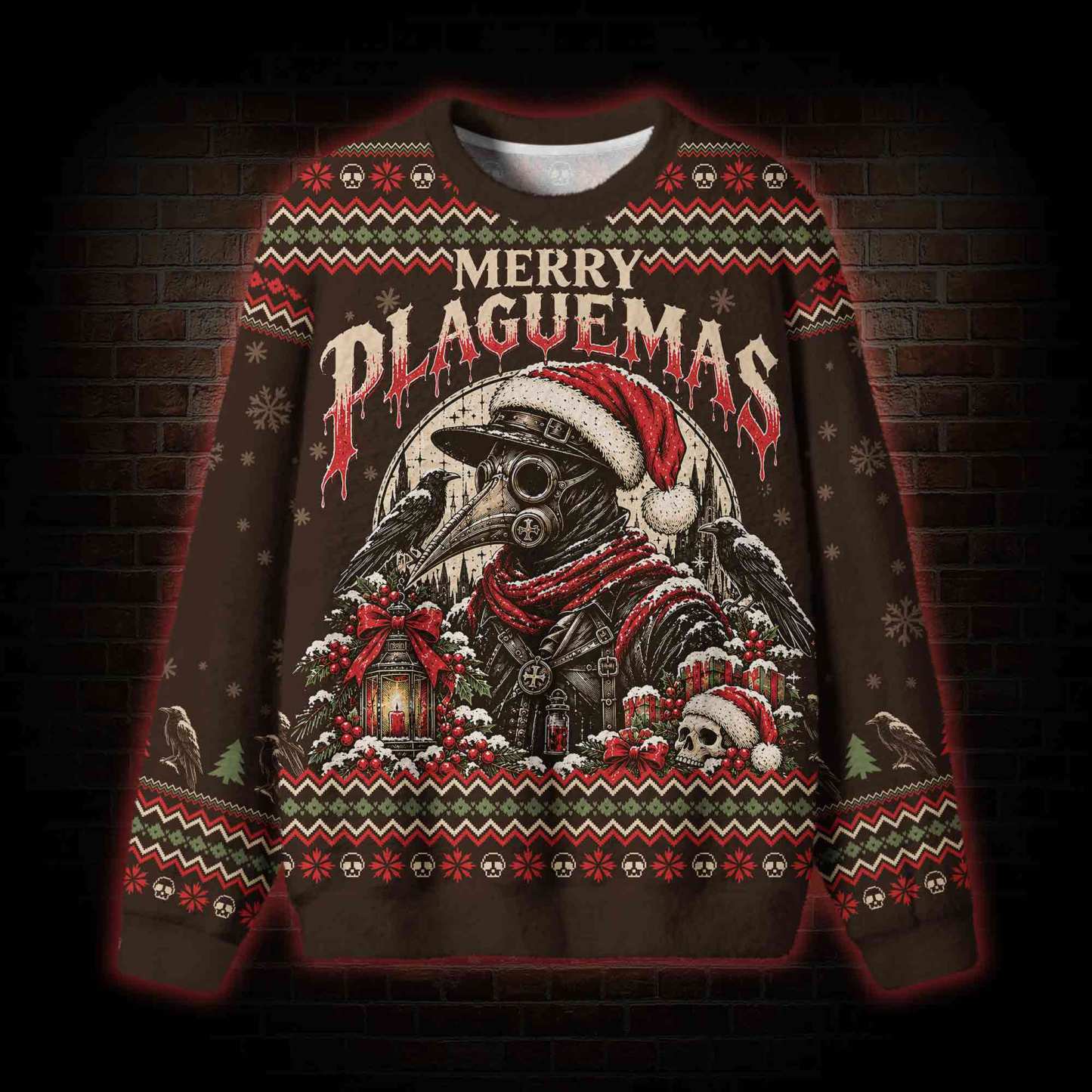 Merry Plaguemas Vintage Ugly Sweatshirts