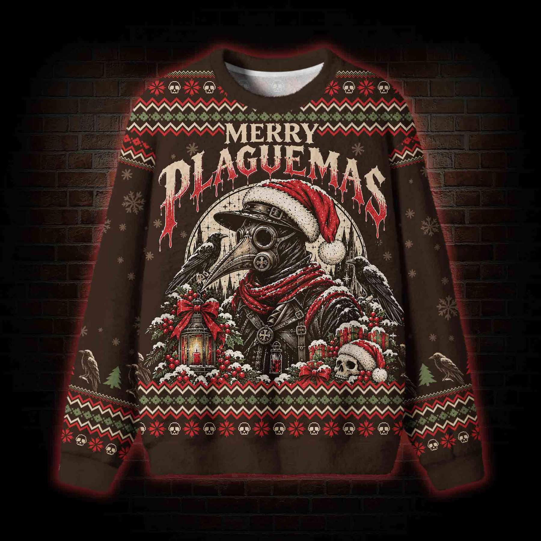 Merry Plaguemas Vintage Ugly Sweatshirts