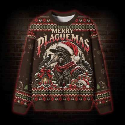 Merry Plaguemas Vintage Ugly Sweatshirts