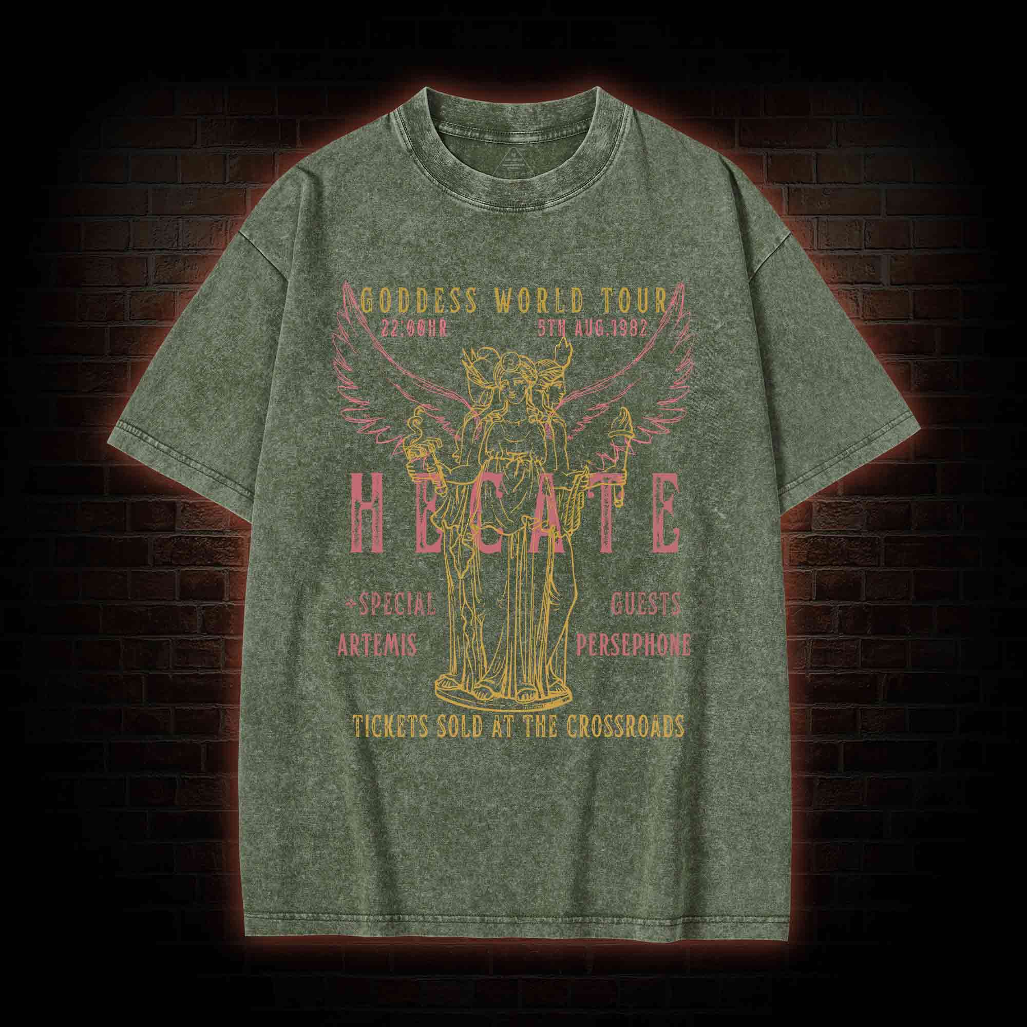 Goddess World Tour Tickets Sold At The Crossroads Washed T-shirt