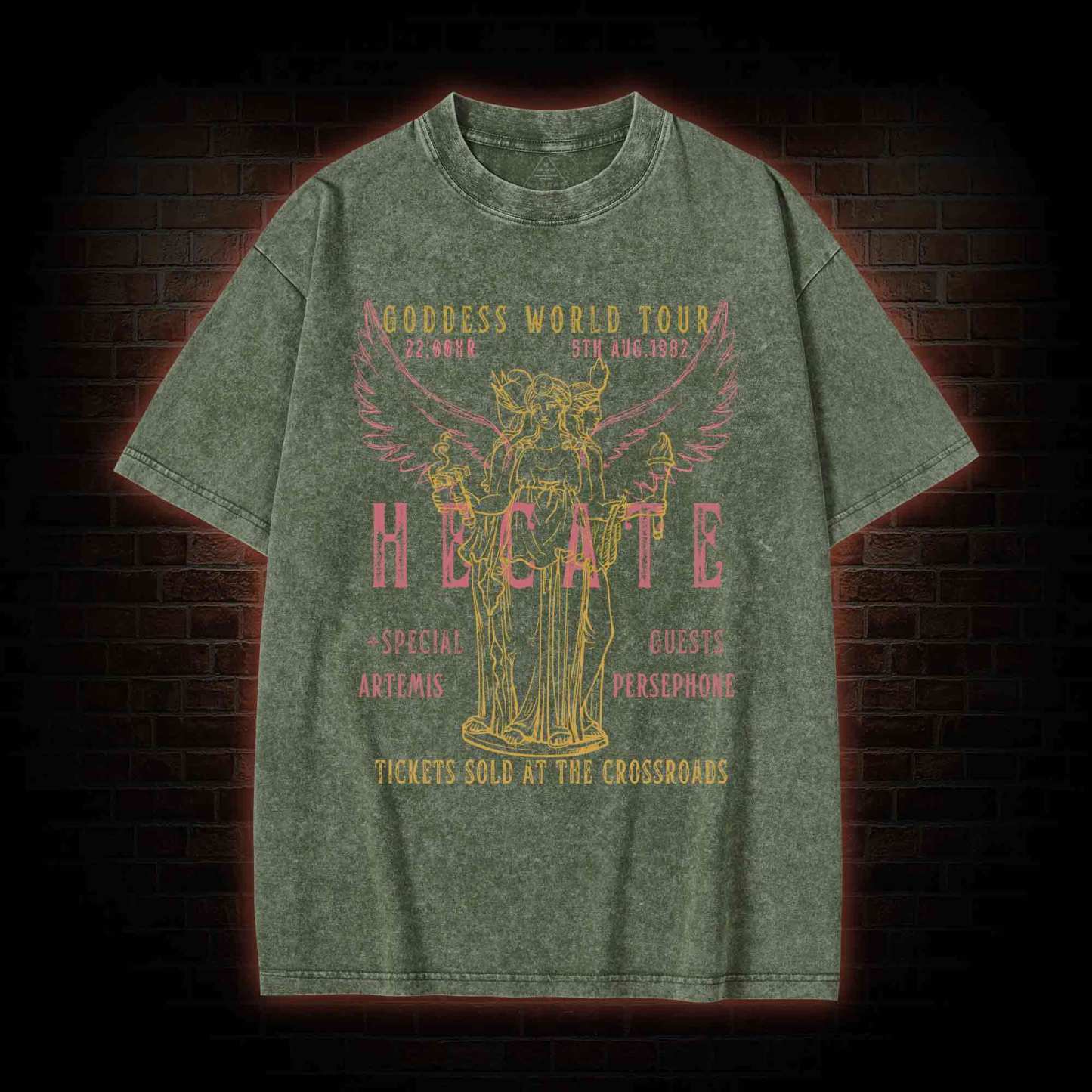 Goddess World Tour Tickets Sold At The Crossroads Washed T-shirt