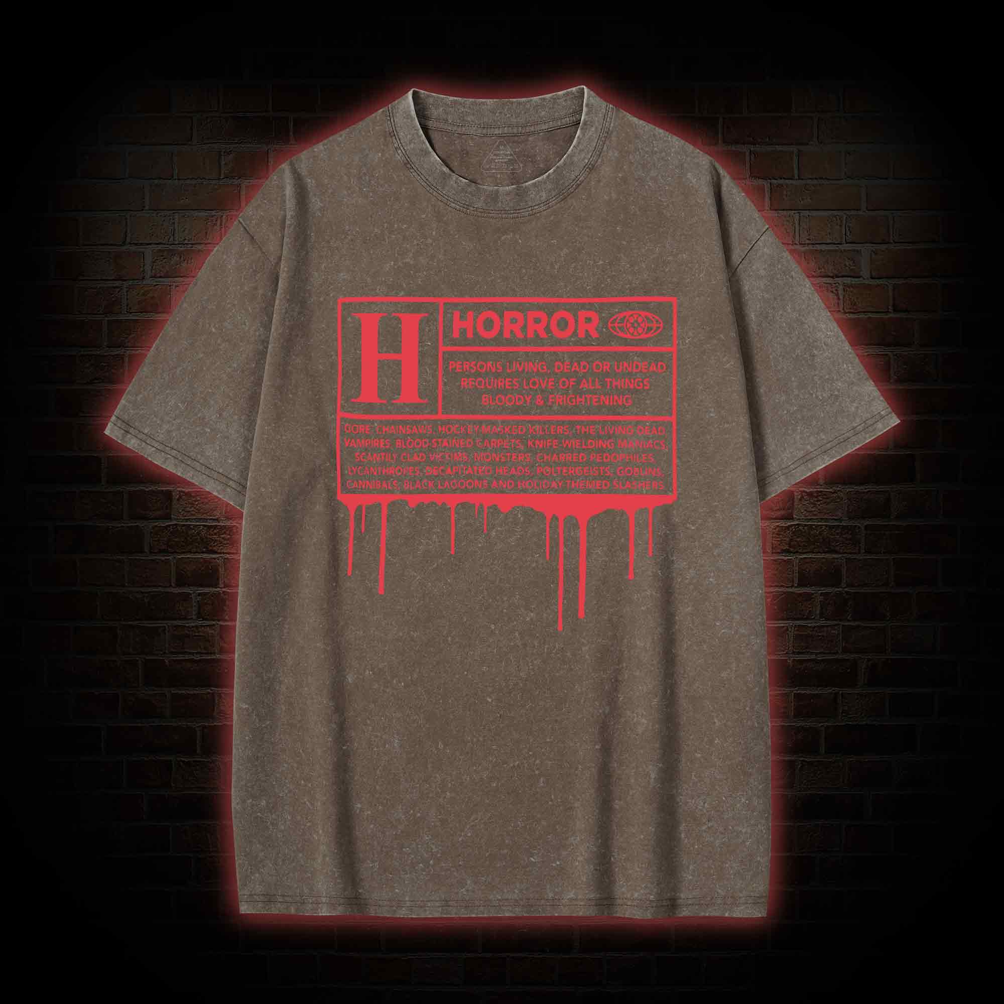 Horror Rating Washed T-shirt