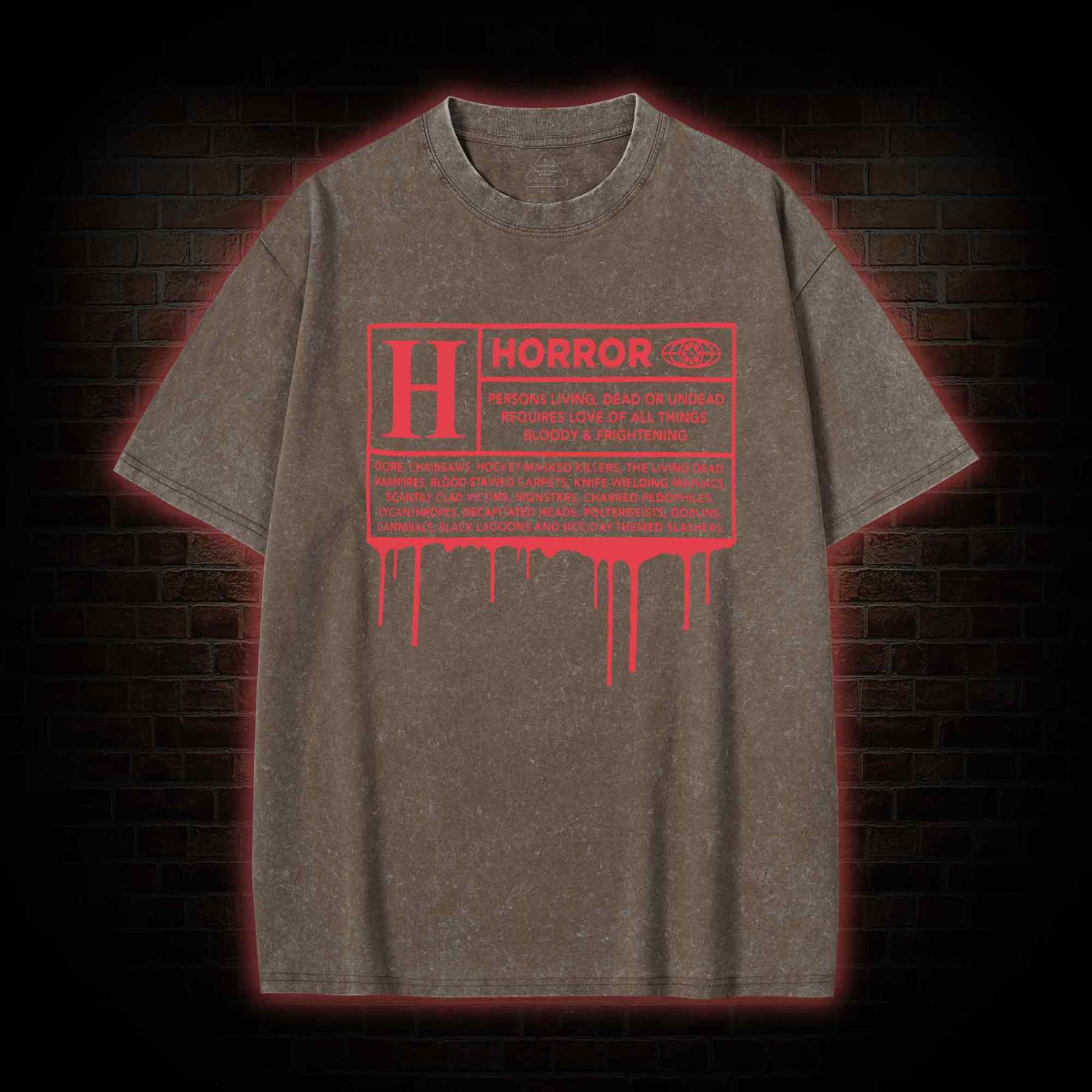 Horror Rating Washed T-shirt