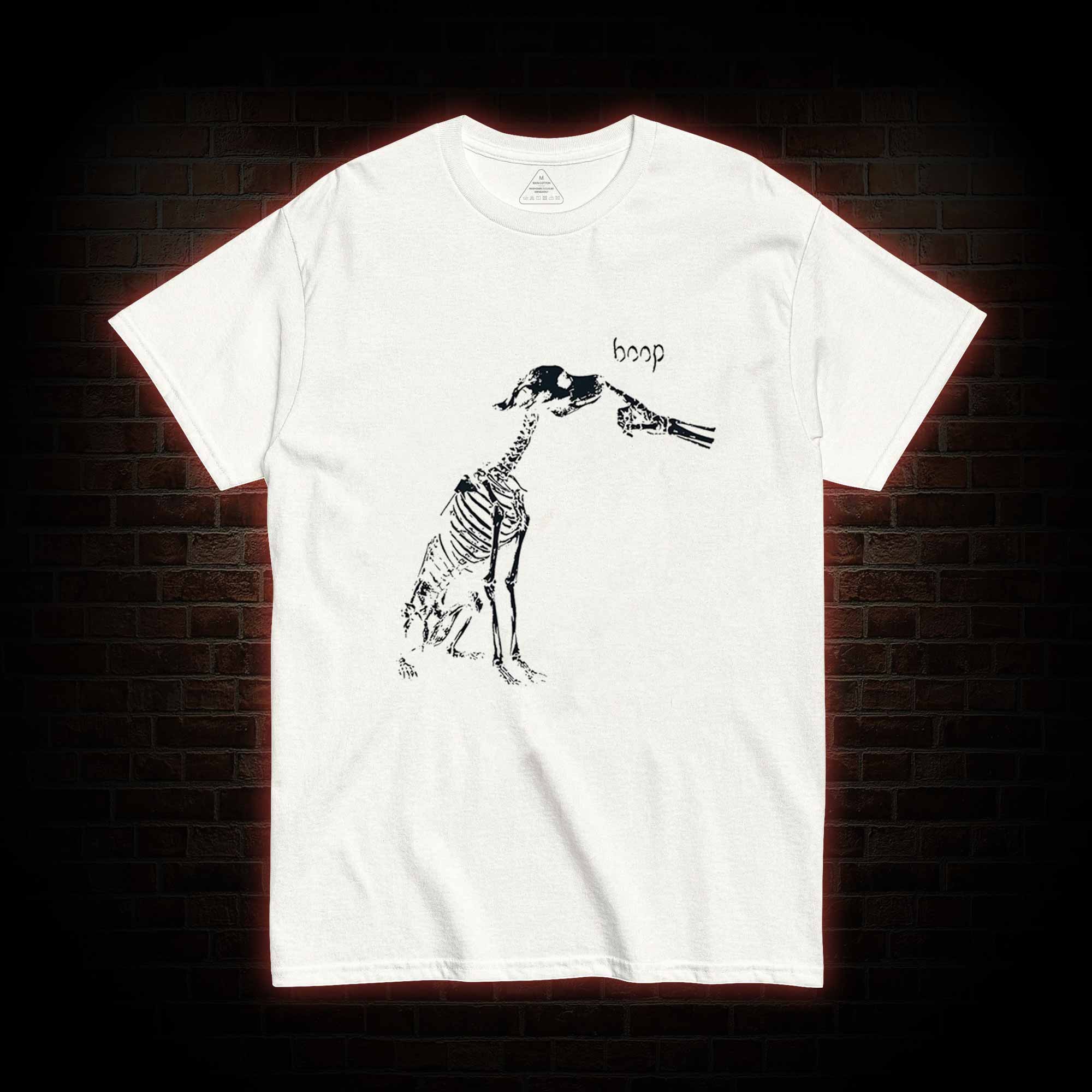 Boop Dog Skeleton Halloween T-shirt