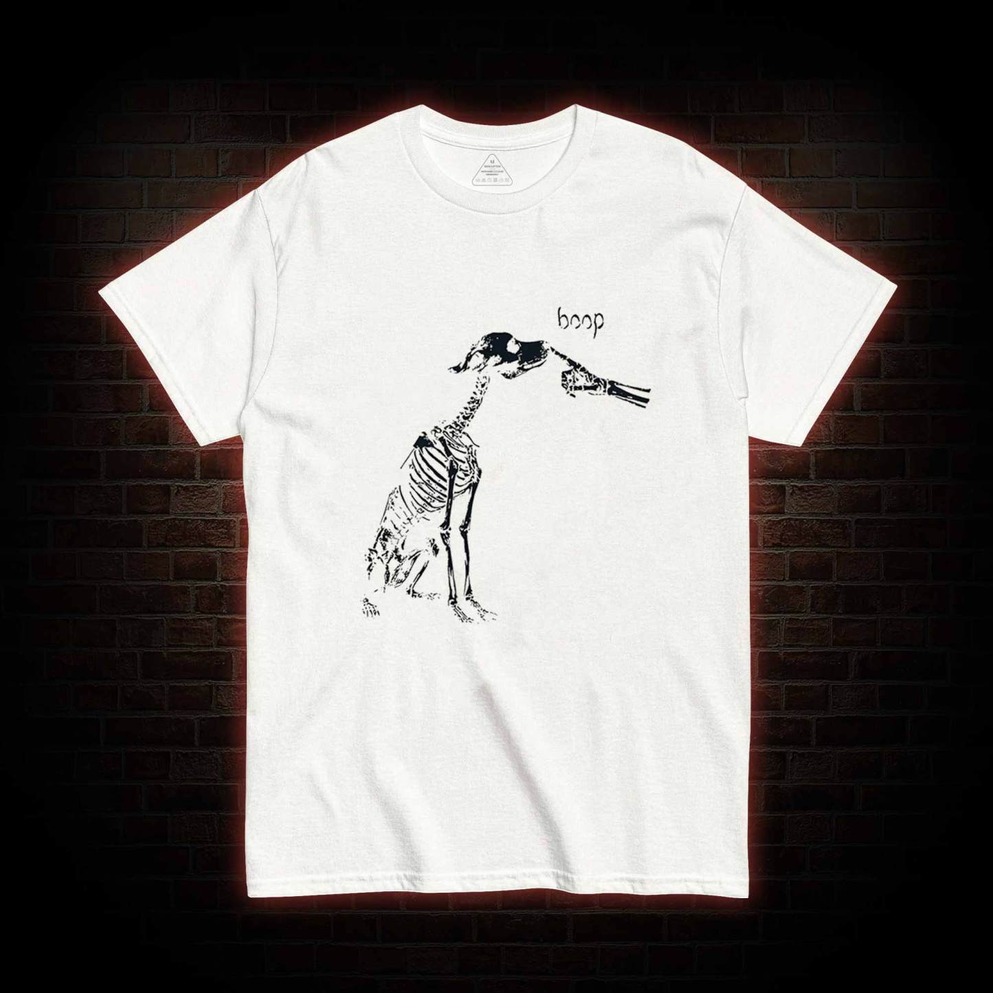Boop Dog Skeleton Halloween T-shirt