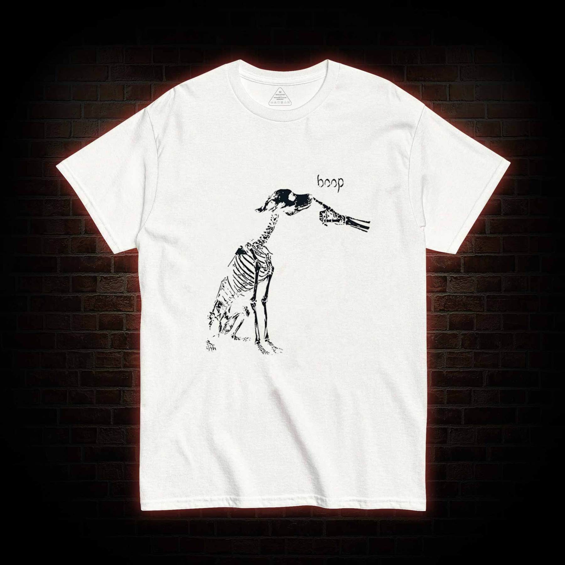Boop Dog Skeleton Halloween T-shirt