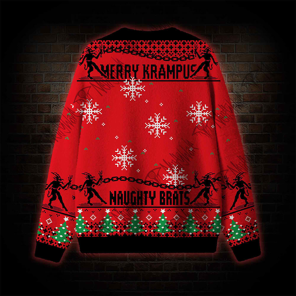 Merry Krampus Naughty Brats Ugly Sweatshirts