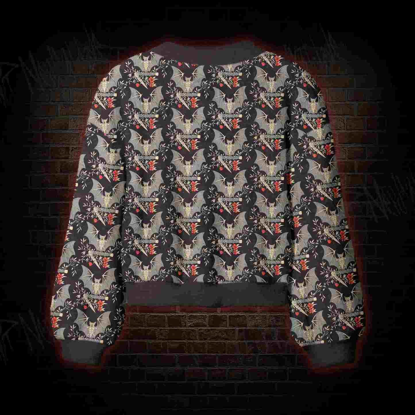 Night Garden Bats Women's Cardigan Sweater