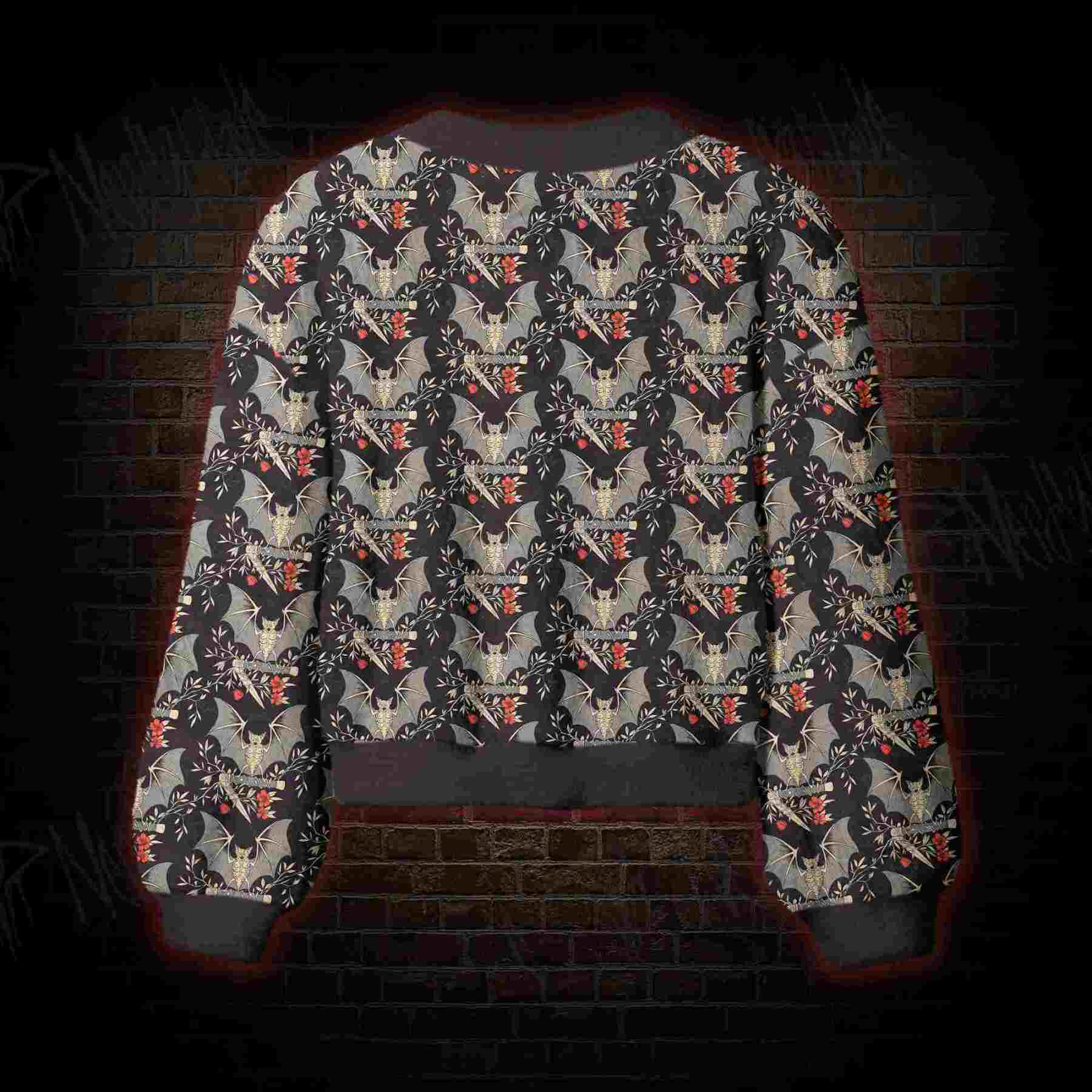 Night Garden Bats Women's Cardigan Sweater
