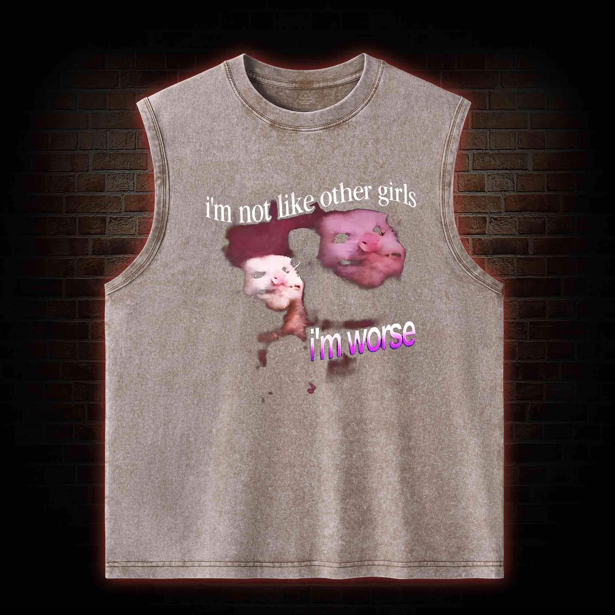 I'm Not Like Other Girls I'm Worse Washed Tank Top
