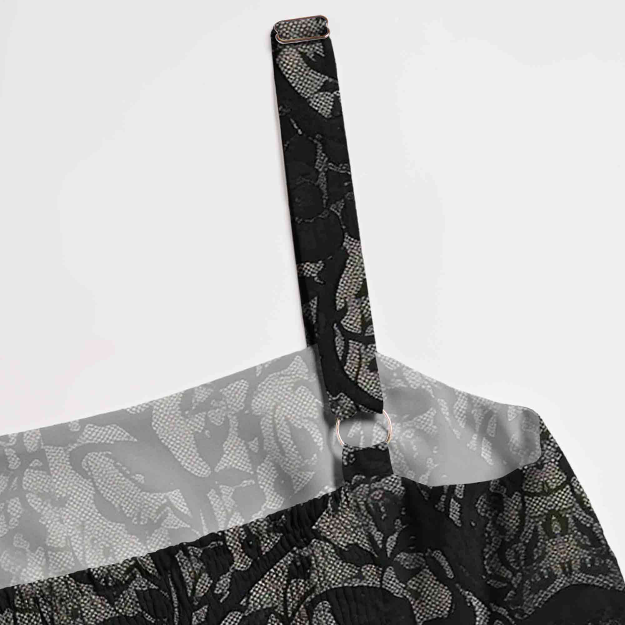 Occult-chic Flowers Wide Straps Maxi Dress