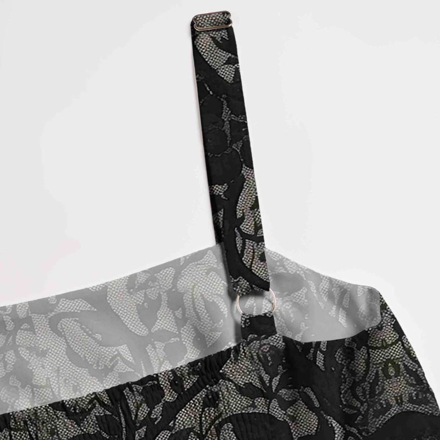 Occult-chic Flowers Wide Straps Maxi Dress