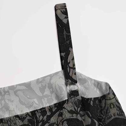 Occult-chic Flowers Wide Straps Maxi Dress
