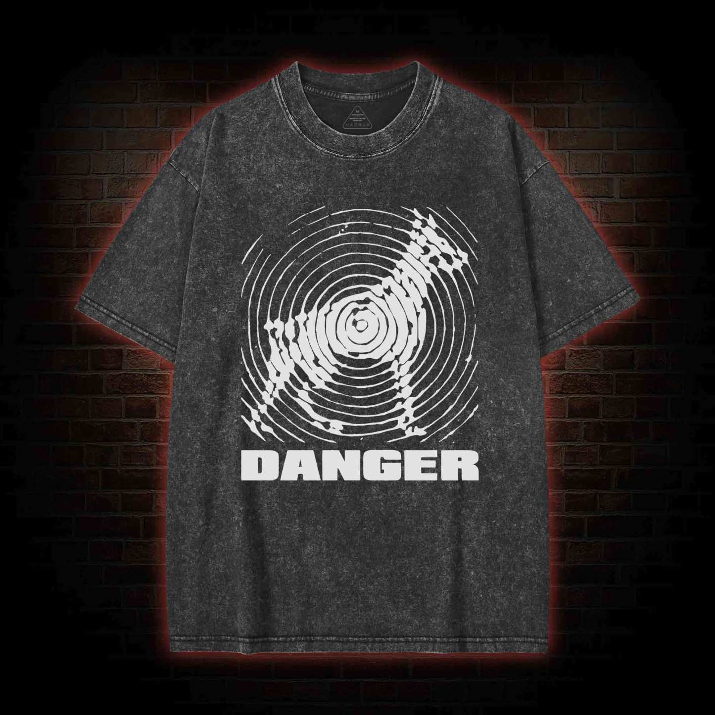 Danger Sign Washed T-shirt