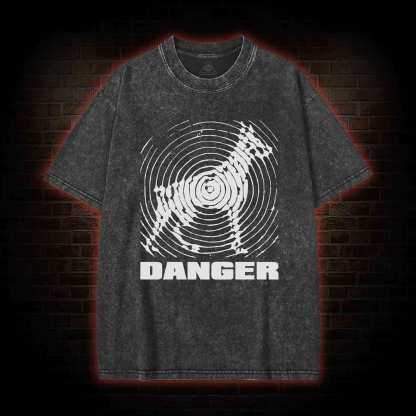 Danger Sign Washed T-shirt
