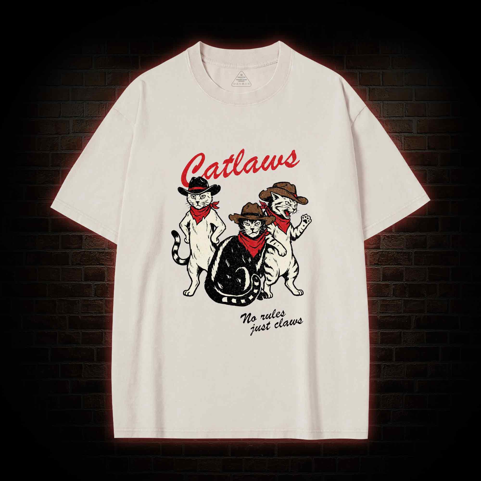Vintage Cowboy Cat Washed T-shirt
