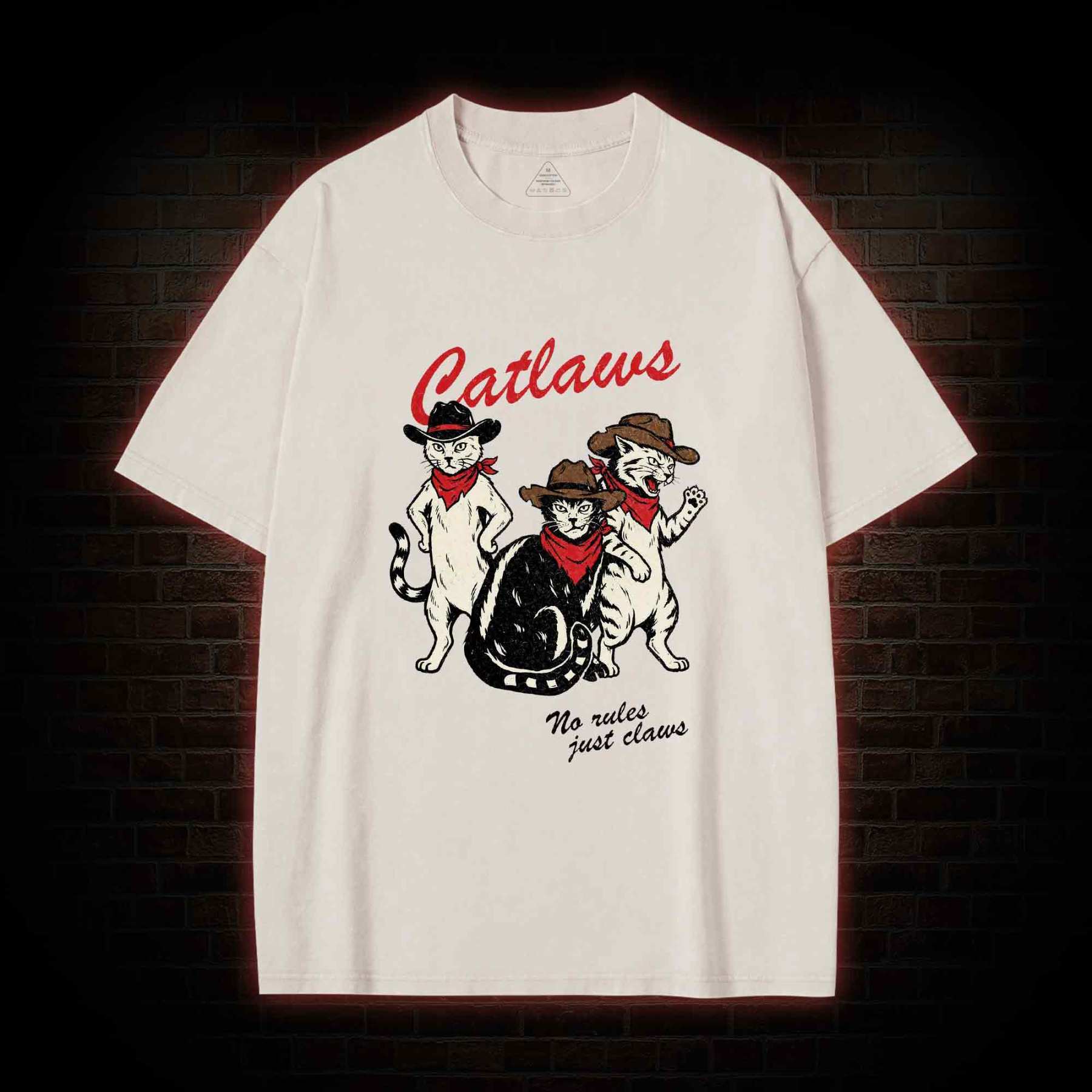 Vintage Cowboy Cat Washed T-shirt