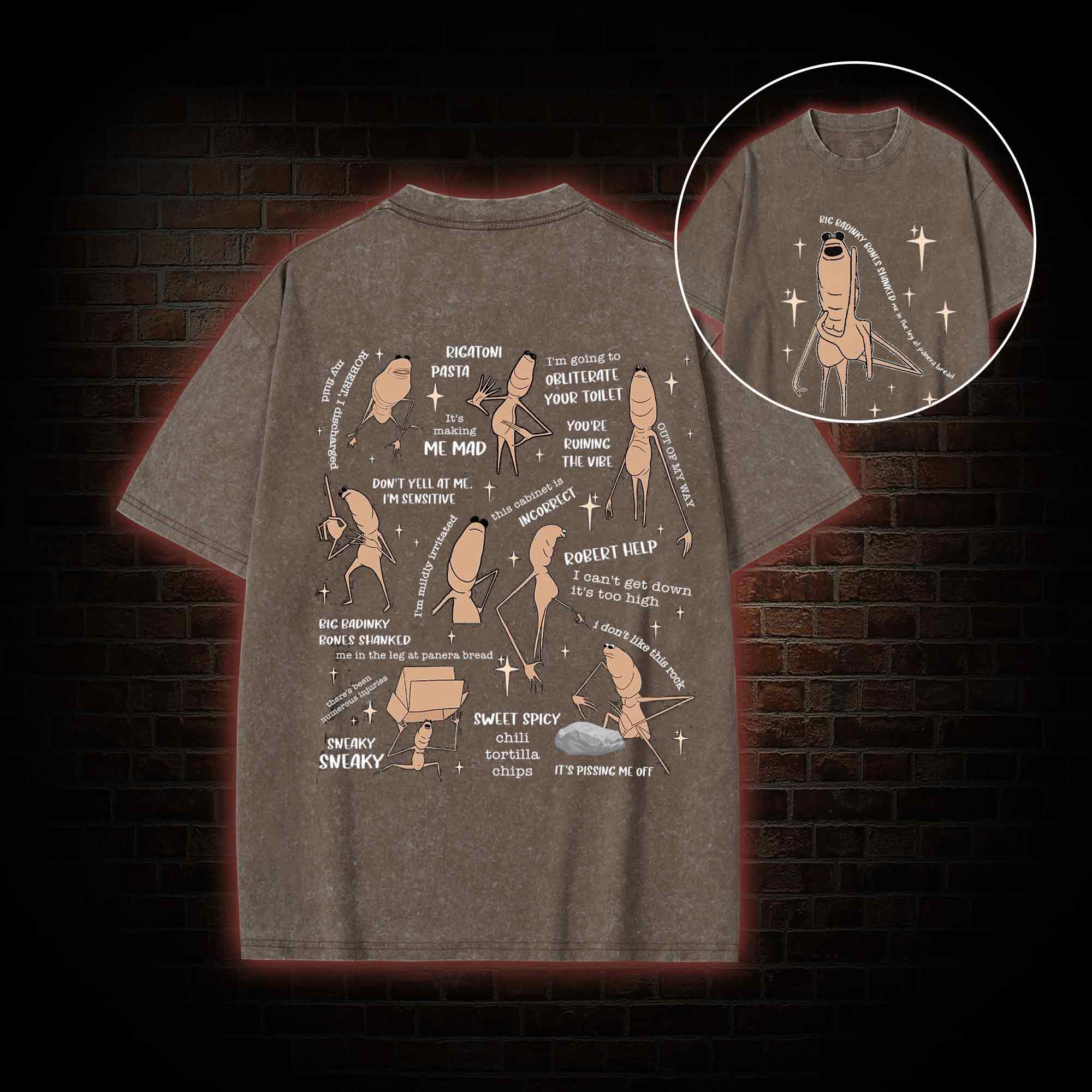 Robert Help The Worm Washed T-Shirt