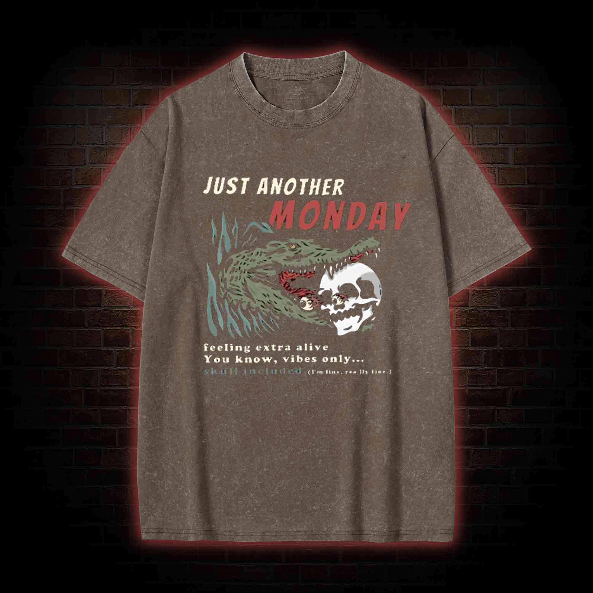 Crocodile's Monday Vibe Washed T-shirt